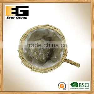 Yellow Rattan Cups and Flower Pots thumbnail-5
