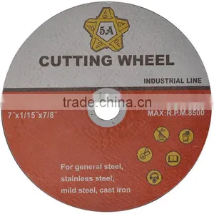 180*1.7*22.2mm Abrasive Cutting Disc for Steel With Single Net for General Steel thumbnail-1