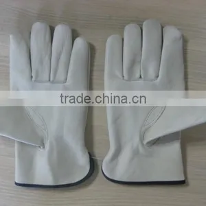 DDSAFETY High Quality Yellow Cow Grain Leather Gloves Driver Gloves thumbnail-4