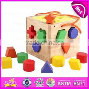 High Quality Educational Kids Matching Learning Wooden Shape Sorter Box W11G003 thumbnail-5