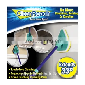 2017 Hot Sale Amazon 3 in 1 Angled Pad Shape Mop Sponge Cleaning Brush Clean Reach thumbnail-1