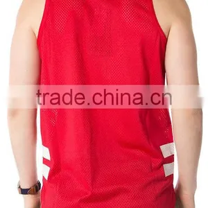 100% Mesh Polyester Men Singlet Tank Top thumbnail-4