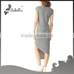 Irregular Dress With Light Heather Grey for Girls thumbnail-3