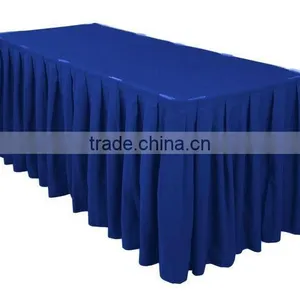 21ft Accordion Pleat Polyester Table Skirt Royal Blue thumbnail-1