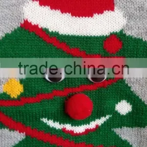 (KS016) Hot Ugly Childrens Knitting Patterns Christmas Sweater thumbnail-4