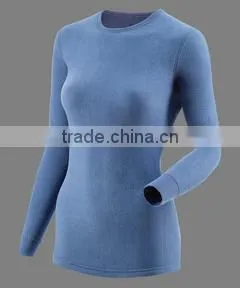 Coffee Charcoal Thermal Underwear Women Long Johns thumbnail-1