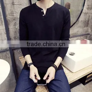 2016 Wholesale High Quality Short Sleeve V-neck T-shirt for Men thumbnail-2
