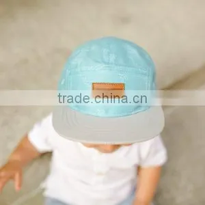 Custom Kids Design Baby Blue Cartoon 5 Panel Cap for Children thumbnail-2