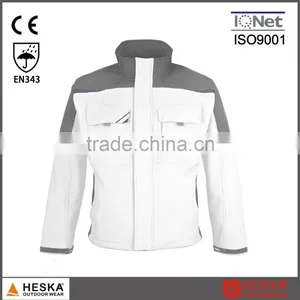 Mens Contrast Color New Cargo Heavy Duty Softshell Work Coat thumbnail-6