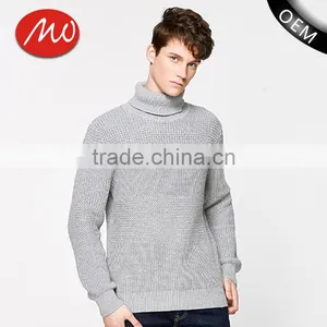 Wholesale Solid Color no Pattern Winter Warm Thick Turtleneck Sweters for Man thumbnail-1