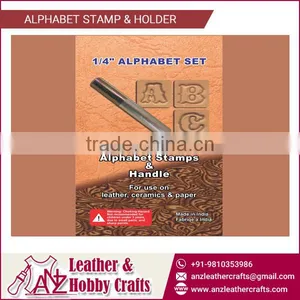 High Quality 1/4" Fancy Alphabet Set for Stamping on Leather and Paper thumbnail-1