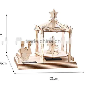 Wooden Children DIY Puzzle Toy Handmade Building Block Model Educational Diy Solar Puzzle Toy for Kids thumbnail-4
