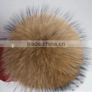 All Colors Real Raccoon Fur Ball/ Raccoon Fur Keychain thumbnail-1