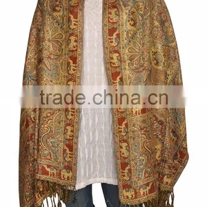 Double Printed Pashmina Stole & Shawl thumbnail-3