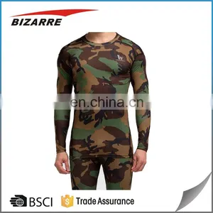 Custom Camo Designed Long Sleeve t Shirt for Men's Gym Wear Bodybuilding Crossfit t Shirt thumbnail-5