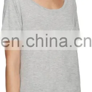 T-shirt Manufacturer Custom Short Sleeve Viscose Jersey Blank T-shirt thumbnail-3