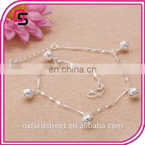 Korean Summer Fashion Cute Heart-shaped Star Silver Ladies and Girls Anklets thumbnail-4
