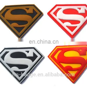 Personalized Custom Cheap Superman Pvc Patch China Factory/cheap High Quality Rubber Patch Logo With Pvc Patch/Embroidered Patch thumbnail-1