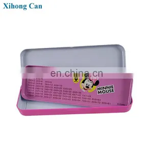 Custom Printed Metal Rectangular Kids Tin Pen Case thumbnail-3