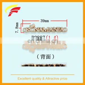 Zinc Alloy Cut Out 3D Logo Label , Metal Sewing Label With Custom Letters thumbnail-4
