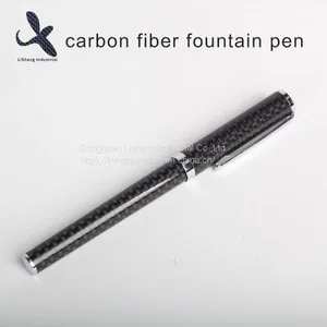 Luxurious High Quality Carbon Fiber Fountain Pen With Custom Logo for Gift thumbnail-1