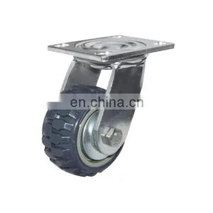 Heavy Duty PVC PU Stainless Steel Scaffold Fixed Swivel Castor Trolley Wheel thumbnail-3