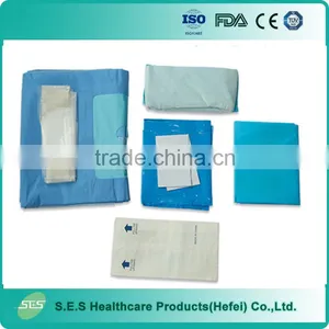Operation Theatre Single Used Nonwoven Surgical Knee Arthroscopy Drape Pack thumbnail-1