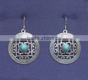 Silver Earring With Turquoise thumbnail-1