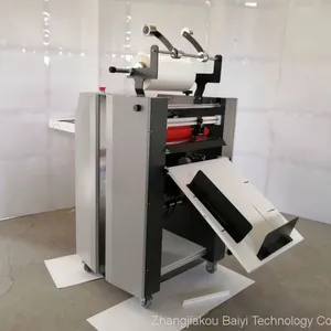 Semi Automatic 5202 Oil Heating Anti Curl Belt Laminating Machine thumbnail-1