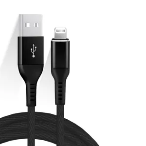 1m C89 Nylon Braided Mfi Certified Usb to Lightning Charging Cable for IPhone 11/12 Mini 13 Pro thumbnail-3