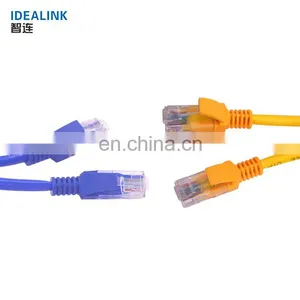 Chinese Manufacturer Yellow / Gray 4 Pairs Patchcord Cat5 1m 5e Utp Cable Cat 5 Patch Cable thumbnail-1