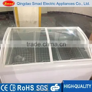 Sliding Flat Glass Door Chest Freezer With Lock&Key thumbnail-1