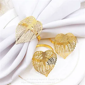 Gold Napkin Rings Vintage Wedding Party Favor Holder for Dinning Table thumbnail-1