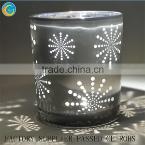 Sparkle Grey Mercury Glass Candle Holders Black And Gold Tea Light Holder thumbnail-2