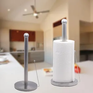 Round Beads Stainless Steel Vertical Tissue Rack Kitchen Hole-free Tissue Storage Rack Tissue Box Living Room Hand Rub Paper Roll Paper Bracket thumbnail-3