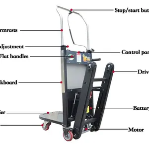 Electric Folding Hand Climbing Liftkar Stair Climber Lifting Trolley for Stair thumbnail-2