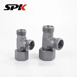Carbon Steel Hydraulic Oil Tube Fitting, Stainless Steel Tee Ferrule-Type Transition Fitting With One End Female Thread & CC Union Joint thumbnail-4