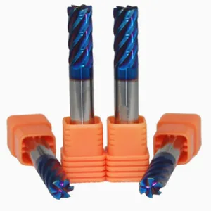 CNC Milling Cutter 4 Flutes End Mill Tungsten Carbide End Mill for Steel Metal Cutting HRC45/55/63/65 thumbnail-1