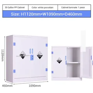 Long-Life Polypropylene Corrosive Cabinet With Injection-Molded PP Hinges, Rust-Proof Acid-Base Resistant Storage Solution for Coastal Labs thumbnail-4