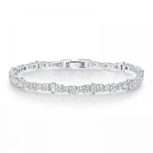 New Fashion Rectangle Silver Color on Hand Bracelet Bangle for Women Valentine's Day Gift Jewelry Wholesale S8070 thumbnail-4
