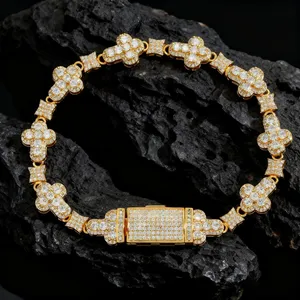Unisex Hip-hop Bracelet, a Cross Set With Zircon - Fashionable, Personalized and Niche Jewelry thumbnail-1