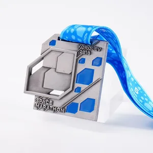 Custom Champions League Medal Medallion Trail Running Marathon Sports Medal for Challenge Triathlon Customizable Trophies Plaques thumbnail-1