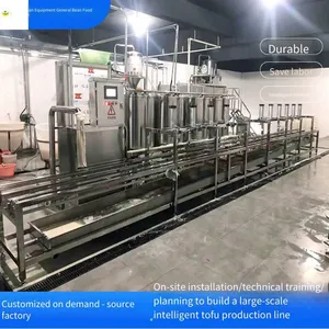 Dou Jiangjun Stainless Steel Tofu Production Line With Automatic Brain Feeding and Step-by-step Pressing, Providing Tofu Machine Teaching thumbnail-4