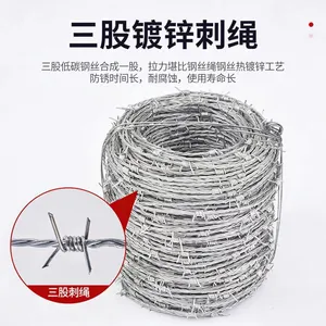 PVC Coated Barbed Wire 2.0mm Core Wire 1.5mm Coating Thickness Anti-Corrosion Fence thumbnail-1