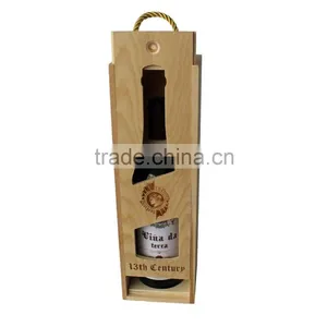 Wood Wine Box, Wooden Packaging Boxes Hande Carved Single Bottle Wine Box thumbnail-1