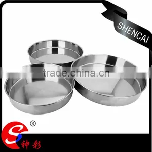 Traditional Cake Plate 3pcs Sest Baking Tray,stainless Steel Steam Food Tray thumbnail-1