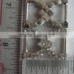 SILVER COLOR Rhinestone Buckles Sliders, Sew On Buckles Notions 1pc, Swimwear/Lingerie Buckle thumbnail-1