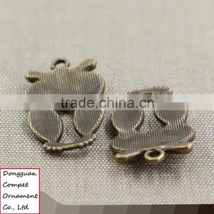 Wholesale Diy Zinc Alloy Jewelry Ancient Bronze Large Owl Pendant thumbnail-2