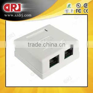 2 Port PCB Cat6 Keystone Jack 86 Type Surface Mounting Box thumbnail-1