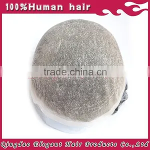 100% Virgin Remy Top Quality Human Hair Toupee for Men Wholesale thumbnail-2